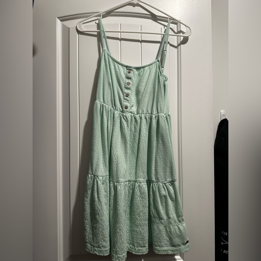 Roxy Green Tiered Midi Sundress